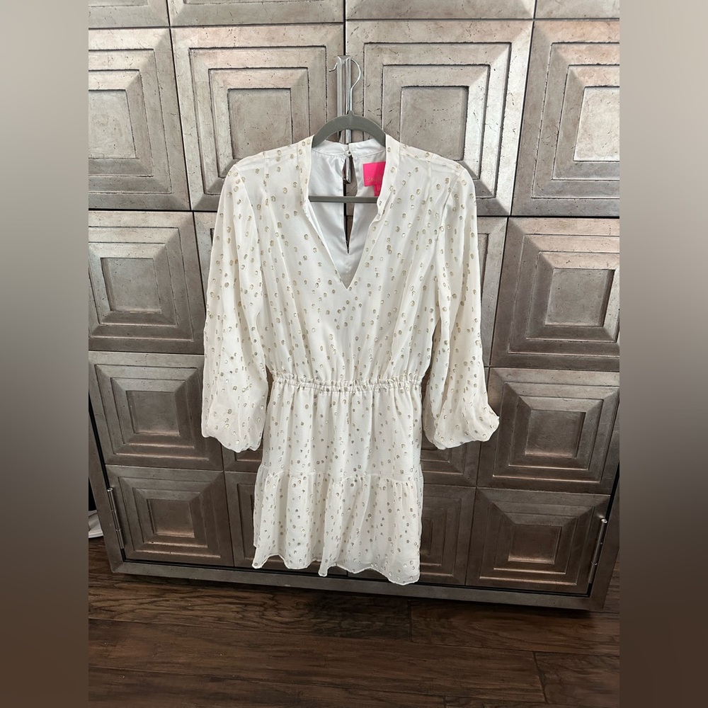 Lily Pulitzer White Shift Dress Size 10